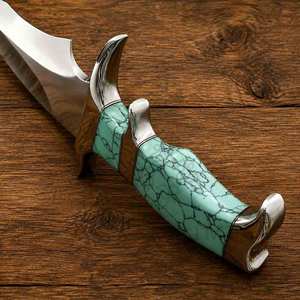 Couteau de chasse Ram bo en acier inoxydable fait main, manche unique, étui, couteau de survie, couteau de chasse Bowie, couteau de camping - Product Image 2