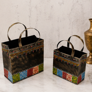 Cesta Rectangular de Hierro con Acabado Pintado, Diseño Tradicional para Decoración del Hogar y Regalos Empresariales - Venta al por Mayor - Product Image 4