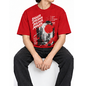 Camisetas de Hombre 100% Algodón con Diseño Gráfico Personalizado, Estampadas, Oversize, Cuello Redondo, Manga Corta, Estilo Urbano, OEM ODM - Product Image 1