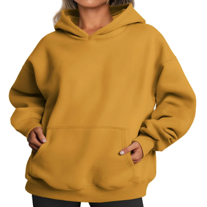 Hooded Pullover Sweatshirt Solid Color Fleece Material Regular Sleeve Autumn Wear Men's Casual Style - Product Image 1