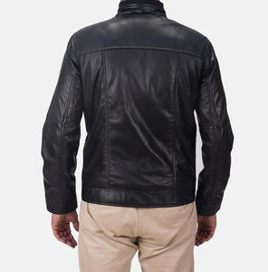 Blouson bomber vintage à col montant marron caramel pour homme, automne et hiver, décontracté, en daim épais, veste courte pour homme - Product Image 5