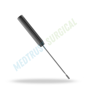 Raspador de doble cara con mango de 7 pulgadas y longitud total de 15 pulgadas, instrumento quirúrgico para columna vertebral de 12 mm x 24 mm - Product Image 4