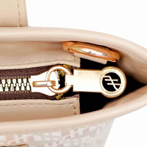 Sacs fourre-tout en cuir microfibre à motif géométrique personnalisé pour femmes, avec fermeture éclair, grande capacité, sac seau durable, logo, pour le bureau et le shopping - Product Image 3