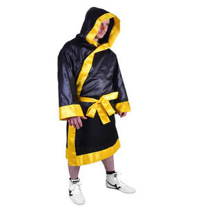 Satin <b>Boxing</b> <b>Robe</b> Customized Embroidery Sublimation Fabric Gym <b>Boxing</b> Karate Training Competition <b>Robe</b> - Product Image 3