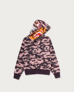 Unisex <b>Pink</b> Solid Zip-Up Hoodie Oversized Fit Streetwear Fleece Knitted 100% Cotton Anti-Pilling Unlined Raglan <b>Sweatshirt</b> - Product Image 6