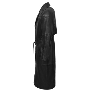 Abrigo de Cuero Napa de Primera Calidad para Hombre, Estilo Clásico Cruzado con Cinturón, Fabricante Mayorista OEM - Product Image 2