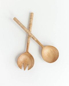 Hot Selling Design Rattan <b>Salad</b> <b>Server</b> Wooden <b>Salad</b> <b>Server</b> With Rattan Handle <b>Salad</b> Tools <b>Salad</b> <b>Server</b> At very best Price - Product Image 4