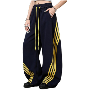 Pantalon de survêtement unisexe ample, coupe décontractée, style streetwear, jambes larges, impression de logo personnalisé, broderie, fournisseur OEM - Product Image 1