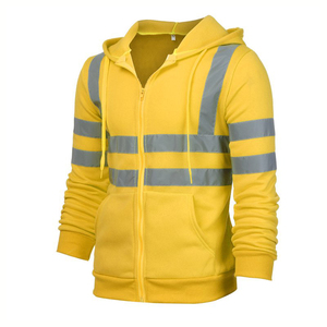 Ropa de Seguridad Reflectante de Alta Visibilidad, Sudadera con Cremallera, Tela de Alta Calidad, Ropa de Trabajo de Seguridad para Hombre, Sudaderas con Cremallera - Product Image 4