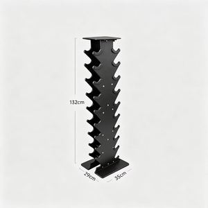 DW Sports Support de rangement <span class=keywords><strong>vertical</strong></span> hexagonal pour haltères, 4 niveaux, pour 8 haltères, pour salle de sport à domicile, présentoir de sécurité pour poids - Product Image 1