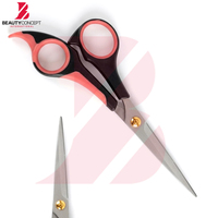 Ciseaux de barbier professionnels pour droitiers, lame affûtée, manche en plastique, acier inoxydable, pour la coiffure en salon