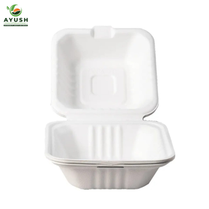 Contenedor de Alimentos de Bagazo de Caña de Azúcar de Grado Comercial, 6x6 Pulgadas, para Restaurantes de Comida Rápida, Comida para Llevar y Cafeterías - Product Image 5