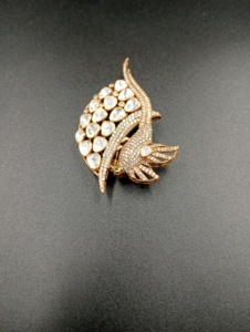 Broche Paon de Luxe Amaira Jewels en Argent 925 avec Diamant, Sertissage Pavé, Pierre Principale Taille Poire, Bijoux Fins Unisexe, Cadeau, Pierre Centrale - Product Image 5