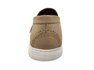 Mocasines de Gamuza Beige con Punta Redonda, Sin Cordones, Transpirables, con Suela de TPR - Product Image 4