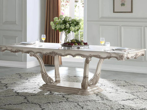 Juego de Comedor Clásico de Lujo en Madera de Teca Sólida, Ecológico, Duradero y Minimalista, con 6 Sillas y Mesa para Hotel, Villa, Castillo u Hogar - Product Image 4