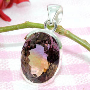 Plata de Ley 925, colgante de piedras preciosas, colgante hecho a mano, colgante de mujer, colgante de diseñador de joyería ametrina, regalo para ella - Product Image 3