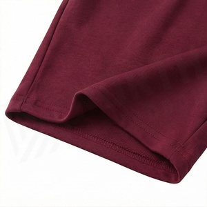 Conjunto de 2 Piezas para Mujer, Top de Manga Corta con Capucha y Pantalones Cortos, Color Sólido, Corte Holgado, Estilo Casual, Largo por Encima de la Rodilla, Traje de Algodón - Product Image 6