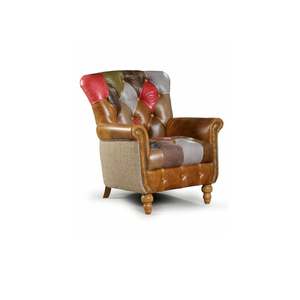 Sofá moderno de lujo Chesterfield Loveseat de cuero genuino de alta calidad con la tela Buff más nueva para muebles de sala de estar - Product Image 4