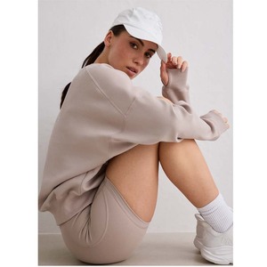 Custom Blank French Terry Crew Neck <b>Sweatshirt</b> Cropped Oversized Raglan Loose Women <b>Yoga</b> Gym Casual Daily Loungewear Workout Top - Product Image 6