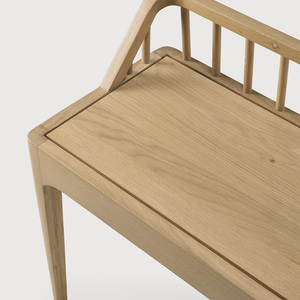 Banc d'intérieur artisanal en bois massif – Mobilier haut de gamme pour salle à manger, salon, entrée, décoration intérieure, hôtel rustique - Product Image 6