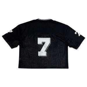 T-shirts en maille à logo imprimé sur mesure, couleur personnalisée, style vintage, pour hommes, maillot de football américain, 100% polyester - Product Image 2