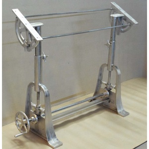 Vintage Industrial Metal Niquelado Cromado Mano Levantamiento Escritura Dibujo Ingeniero Dibujante Pintura Mesa de dibujo - Product Image 2