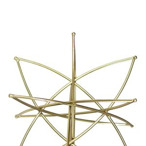 Golden Geometric Metal Sculpture Modern Handmade <b>Table</b> Artifact Showpiece for Living Room Home Decor - Product Image 3