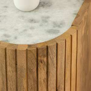 Aparador Vandana Stellar Pebble de madera de mango y mármol - Product Image 3