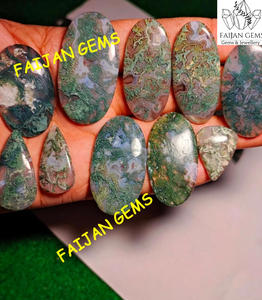 Gemas FAIJAN de Alta Calidad, Cabujón de Ágata Musgosa Verde Natural, Gema Suelta para Joyería, Certificada por Terceros, Tamaño Personalizable - Product Image 3