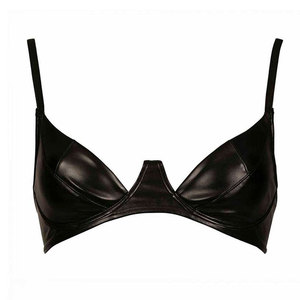 Soutien-gorge push-up en cuir véritable haut de gamme, lingerie sexy pour club, corset en cuir véritable, lingerie gothique steampunk pour femme - Product Image 1
