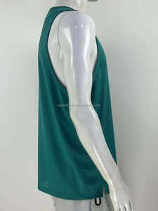 Débardeurs de sport ajustés personnalisés avec logo, sans manches, 100% coton, pour hommes - Product Image 5