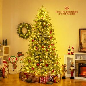 Albero di Natale Pre-Illuminato 2,13m con 400 LED Bianco Caldo, 1217 Punte di Rami, Design a Doppio Strato TPE/PVC, Personalizzabile, Colore Verde - Product Image 2