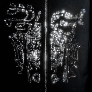 Sudadera con capucha y cremallera de diseño nuevo y personalizado, estilo balaclava desgastado, de algodón oversize, estilo streetwear, con capucha que cubre toda la cara para hombre - Product Image 6