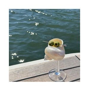 Verre à vin artisanal en coquillage, écologique et durable, 401-500 ml, pour la côte, les mariages, les fêtes, les hôtels et les restaurants - Product Image 5