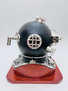 Vintage Black Deep Diving Diver Helmet US Navy Style <b>Nautical</b> Maritime Helmet Replica Steampunk Marine Display <b>Decor</b> Collectible - Product Image 6