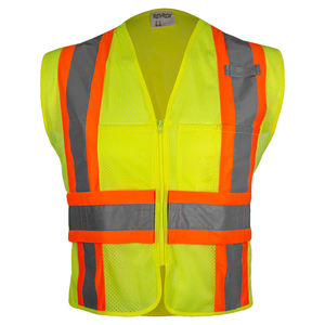 Chaleco de seguridad impermeable al por mayor 2026 con bolsillo frontal transparente, logotipo personalizado, servicio OEM, ropa de trabajo sin mangas, precio bajo - Product Image 1