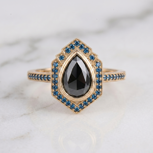 Minimalist Engagement <b>Ring</b> Featuring 2.00 925 <b>Silver</b> Plus AAA Natural Black Gemstone Delicate <b>Solitaire</b> Fashion Piece - Product Image 1