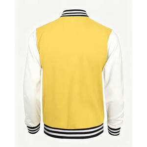 Veste bomber varsity personnalisée pour homme, corps en laine, manches en cuir de vache, lettres brodées, streetwear, veste de sport universitaire, imperméable - Product Image 2