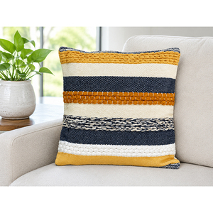 100% Cotton Woven Boho Square Knitted Handmade Knotted Zipper Closure <b>Cushion</b> <b>Cover</b> for Sofa Chair Home Hotel - Product Image 2