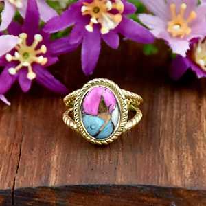Bague fine de style bohème pour homme, en or vermeil 18 carats, avec pierre précieuse turquoise naturelle de forme ovale, motif aigle gravé, en coton de luxe. - Product Image 4