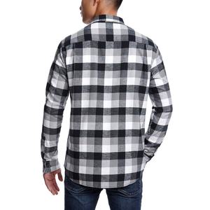 Camisa de franela gruesa de manga larga para hombre, camisa informal a cuadros, de alta calidad - Product Image 2