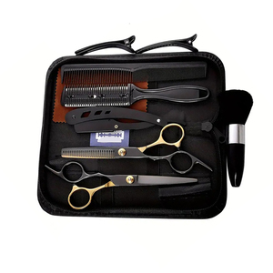 Professional Stainless Steel <b>Barber</b> Kit 5.5 Inch Rainbow Series Hair Cutting Thinning Scissors <b>Set</b> 7 Multi-Purpose Styling Tools - Product Image 6