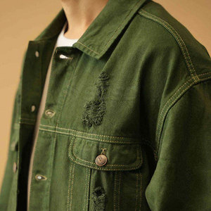 Factory Manufacture New Arrival Long Sleeve Thin <b>Men</b> <b>Jeans</b> <b>Jacket</b> with Front Logo Customized Wholesale Lightweight - Product Image 6