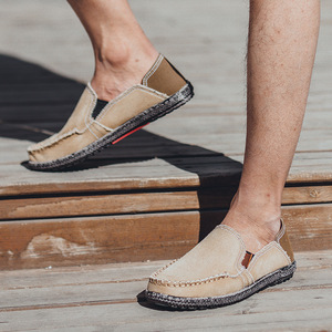 British Style Korean Fashion Men Loafer Shoes 2026 Summer New Soft Sole Comfort Lazy Slip On Casual <b>Leather</b> <b>Sneakers</b> - Product Image 1