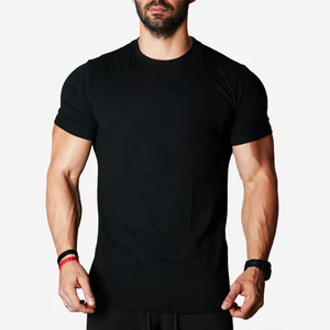 T-shirt de sport léger et ajusté pour homme, séchage rapide, personnalisable avec logo OEM, grandes tailles, uni, vente en gros, pas cher, faible MOQ - Product Image 4