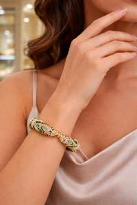 Brazalete de lujo en plata de ley 925 con incrustaciones de moissanita, brazalete llamativo para mujer, uso diario, joyería hip hop. - Product Image 6