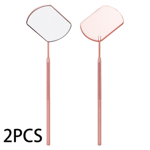 Espejo de acero inoxidable para pestañas, herramienta de inspección de belleza para comprobar y estilizar extensiones de pestañas - Product Image 4