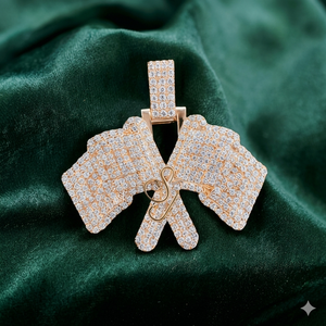 จี้สร้อยคอรูปธงแบบกำหนดเอง ชุบโรเดียม เงินแท้ 925 ประดับโมอิสซาไนต์ สไตล์เทรนดี้ ยูนิเซ็กส์ หรูหรา ฮิปฮอป แร็ปเปอร์ สำหรับงานปาร์ตี้ - Product Image 4