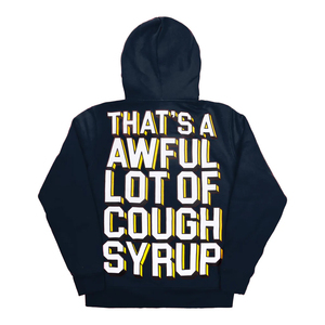 Sudadera con capucha holgada informal estilo streetwear para hombre, de tejido grueso de 450 GSM, con estampado de calavera y diseño 'That's a Awful Lot of Cough Syrup' - Product Image 4