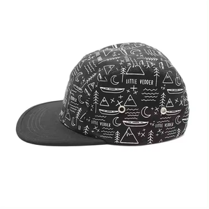 หมวกแก๊ป 6 แผง ปรับขนาดได้ ลายโลโก้แบบกำหนดเอง ขอบแบน ผ้าคอตตอนทวิล สำหรับกีฬา แฟชั่นกลางแจ้ง สไตล์สตรีท - Product Image 4